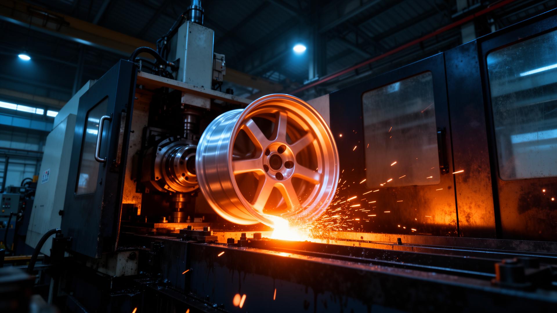 CNC obrada aluminijskog kotača u proizvodnji Jajce Alloy Wheels